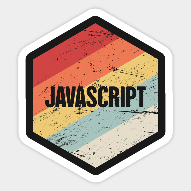 Retro JavaScript Icon Sticker by MeatMan